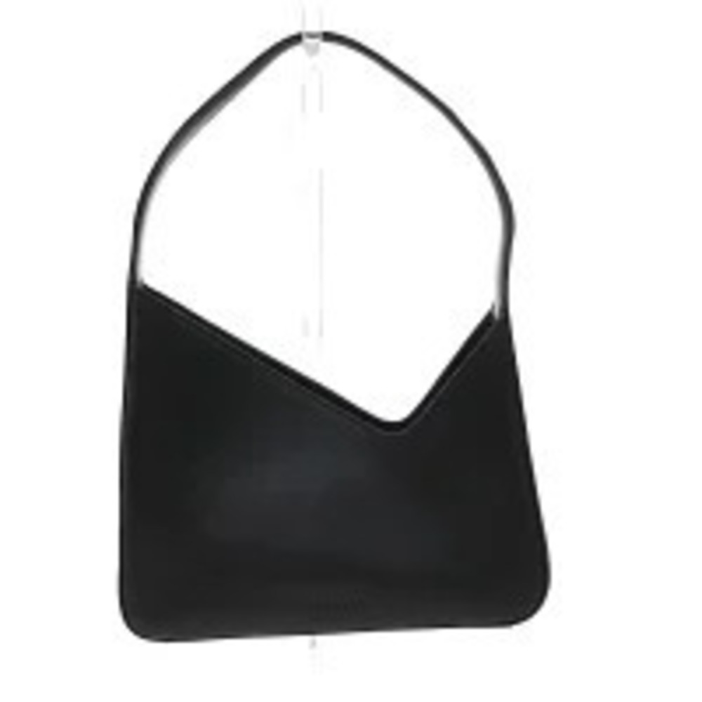Prada Asymmetrical Hobo Shoulder Bag Leather Black